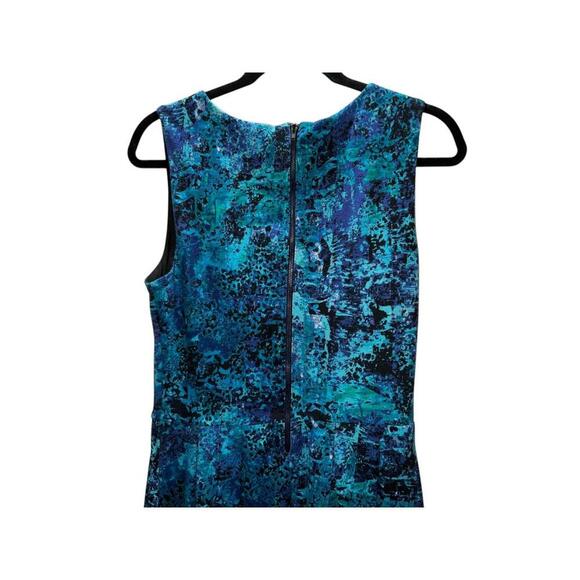 Stunning Blue Abstract Print Dress - Picture 6 of 7